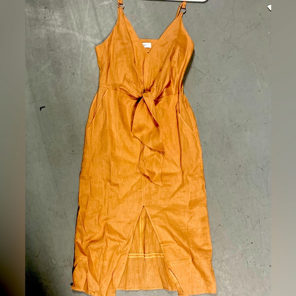 Peach wrap dress